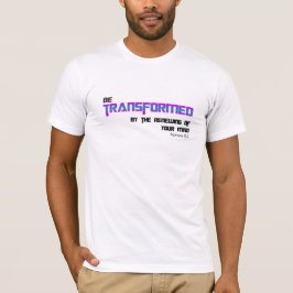 Transformieren des Lila Blue Text T - Shirt