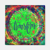 Transformieren Sie Hübsche florale Grün Trendy Ins Magnet (Vorne)