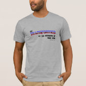 Transformieren von rotem weißem, blauen Text T-Shirt (Vorderseite)