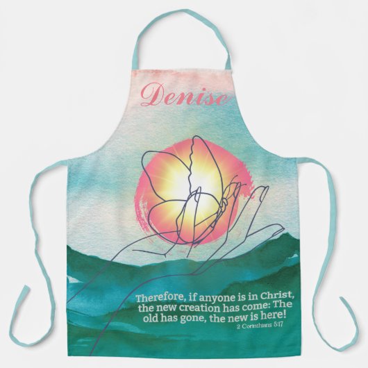 Transformiert von Grace The New Creation Christlic Schürze (Vorderseite)