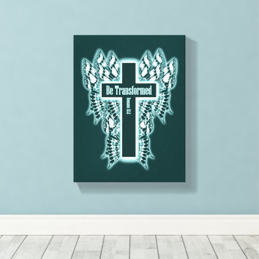 Transformiert werden - Römer 12:2 Leinwanddruck (Insitu (Holzboden))
