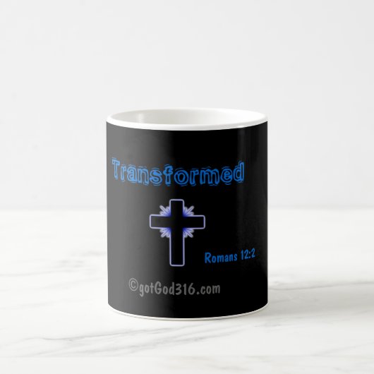 Transformierte gotGod316.com Römer 12:2 Verwandlungstasse (Mittel)