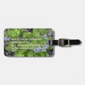 Transformierte Römer 12:2 Christliche Bibelflora Gepäckanhänger (Vorderseite horizontal)