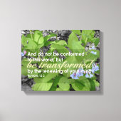 Transformierte Römer 12:2 Christliche Bibelflora Leinwanddruck (Vorderseite)