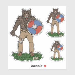 Transformierte Viking Berserker oder Werebear Aufkleber