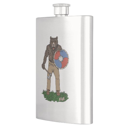 Transformierte Viking Berserker oder Werebear Flachmann (Links)