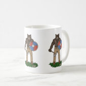 Transformierte Viking Berserker oder Werebear Kaffeetasse (VorderseiteRechts)