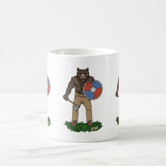 Transformierte Viking Berserker oder Werebear Kaffeetasse (Mittel)