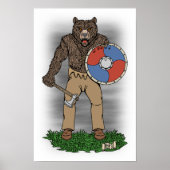Transformierte Viking Berserker oder Werebear Poster (Vorne)