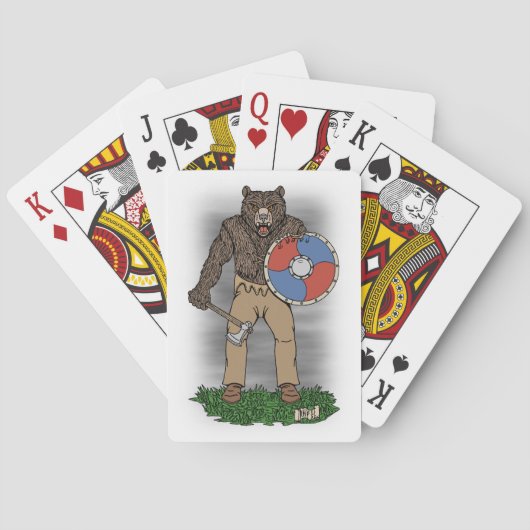 Transformierte Viking Berserker oder Werebear Spielkarten (Rückseite)