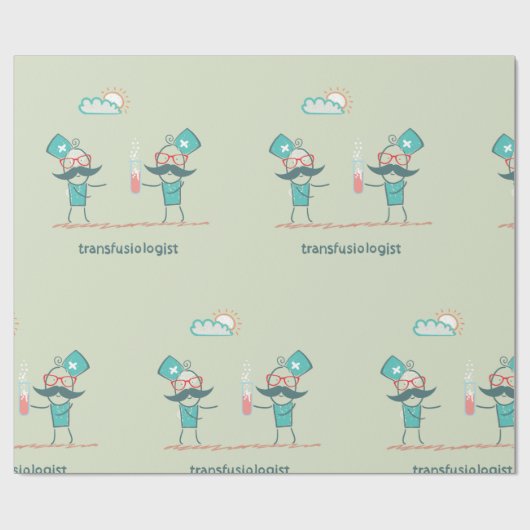 Transfusiologe Geschenkpapier (Flach)