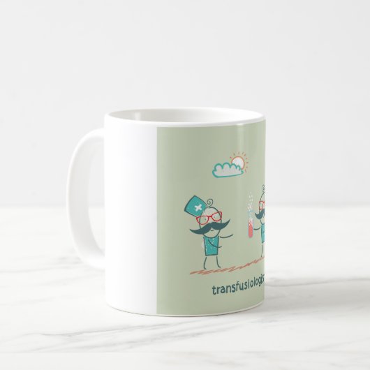 Transfusiologe Kaffeetasse (Vorderseite Links)