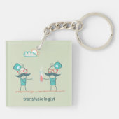 Transfusiologe Schlüsselanhänger (Rückseite)