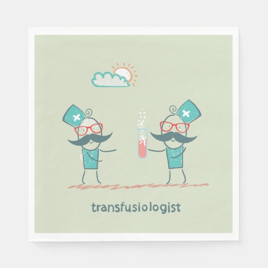 Transfusiologe Serviette (Vorderseite)