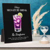 Transfusion Cocktail Bar Drink Zeichen Personalisi Fotoplatte (Seite)
