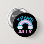 Transgender Ally Black Button (Vorne & Hinten)