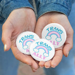 Transgender Ally Button<br><div class="desc">Ein hübscher transgender Regenbogen,  der in den Farben der trans-pride Fahne Blau,  Rosa und Weiß gehalten ist. Gutes Geschenk für Freunde oder Familie,  die ihren Lieben den Übergang unterstützen.</div>