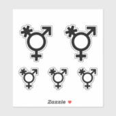 Transgender Alternative Gender Symbol Aufkleber (Blatt)