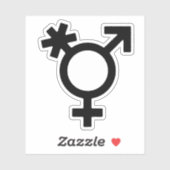 Transgender Alternative Gender Symbol Aufkleber (Blatt)
