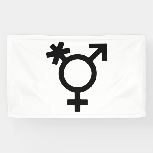 Transgender Alternative Gender Symbol Banner (Horizontal)