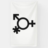 Transgender Alternative Gender Symbol Banner (Vertikal)