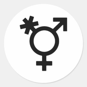 Transgender-Alternatives-Geschlechtssymbol Runder Aufkleber