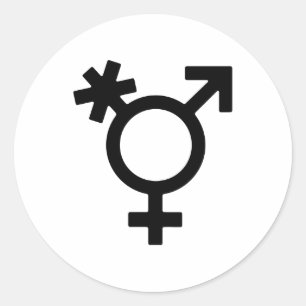 Transgender-Alternatives-Geschlechtssymbol Runder Aufkleber