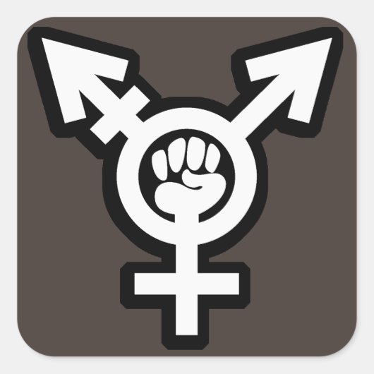 Transgender-Aufkleber-Set Quadratischer Aufkleber (Vorderseite)