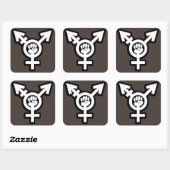 Transgender-Aufkleber-Set Quadratischer Aufkleber (Blatt)