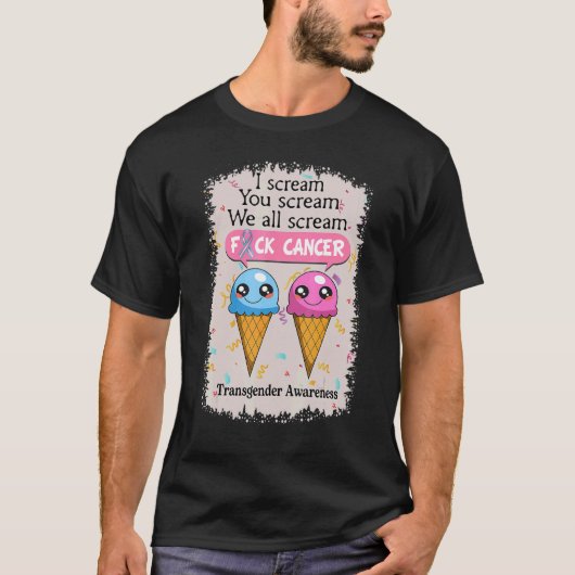 Transgender Awareness Cute Ice Creams  Saying T-Shirt (Vorderseite)