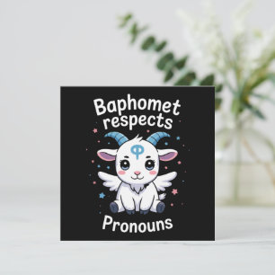 Transgender Baphomet respektiert Pronomen Trans Pr Einladung