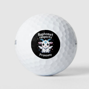 Transgender Baphomet respektiert Pronomen Trans Pr Golfball