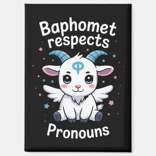 Transgender Baphomet respektiert Pronomen Trans Pr Magnet
