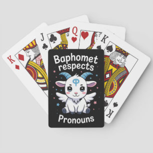 Transgender Baphomet respektiert Pronomen Trans Pr Spielkarten