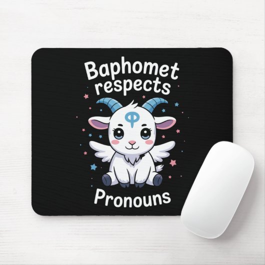 Transgender Baphomet respektiert Pronouns Trans Pr Mousepad (Mit Mouse)