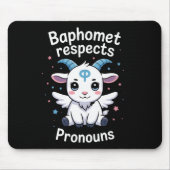 Transgender Baphomet respektiert Pronouns Trans Pr Mousepad (Vorne)