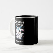 Transgender Baphomet respektiert Pronouns Trans Pr Zweifarbige Tasse (Vorderseite Links)