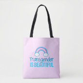 Transgender Beautiful Rainbow Tasche (Vorderseite)