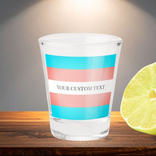 Transgender benutzerdefinierter Text Schnapsglas