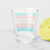 Transgender benutzerdefinierter Text Schnapsglas (Rückseite)