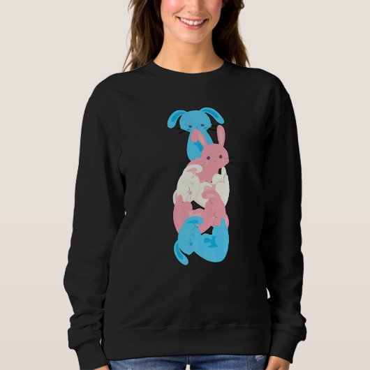 Transgender Bunny Transgender Sweatshirt (Vorderseite)