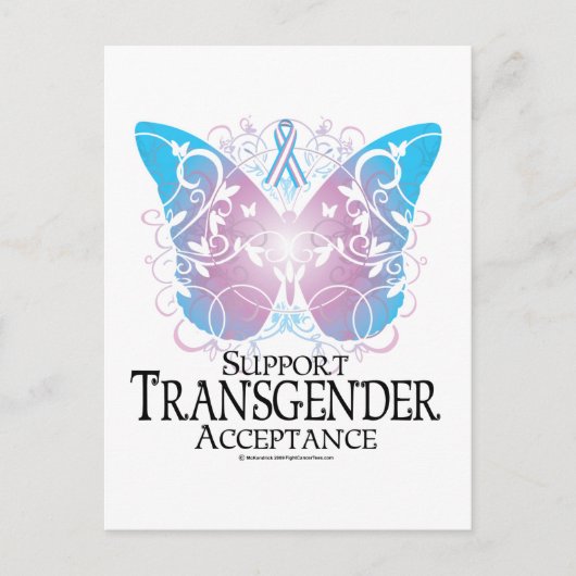 Transgender Butterfly Postkarte (Vorderseite)