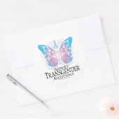 Transgender Butterfly Runder Aufkleber (Umschlag)