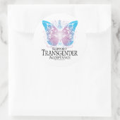 Transgender Butterfly Runder Aufkleber (Tasche)