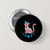 Transgender Cat Astrologie Celestial Lgbt Pride Tr Button (Vorne & Hinten)