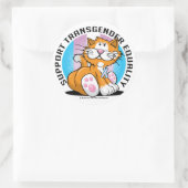 Transgender Cat Runder Aufkleber (Tasche)