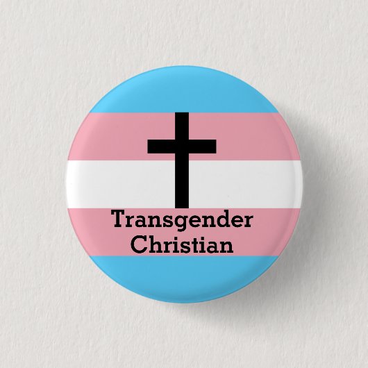 Transgender-christlicher Stolz-Knopf Button (Vorderseite)