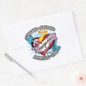 Transgender Classic Heart Runder Aufkleber (Umschlag)