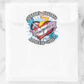 Transgender Classic Heart Runder Aufkleber (Tasche)