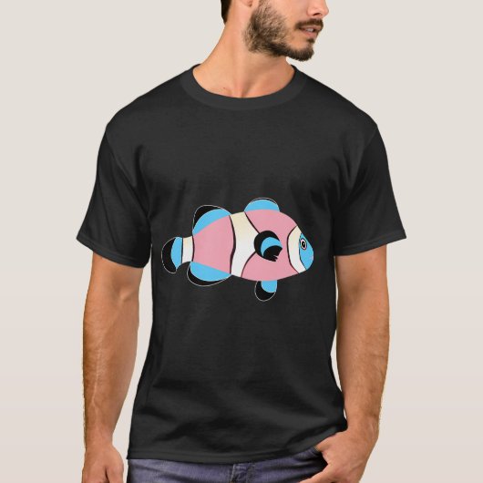 Transgender Clownfisch Trans Pride-Flagge Fischdes T-Shirt (Vorderseite)
